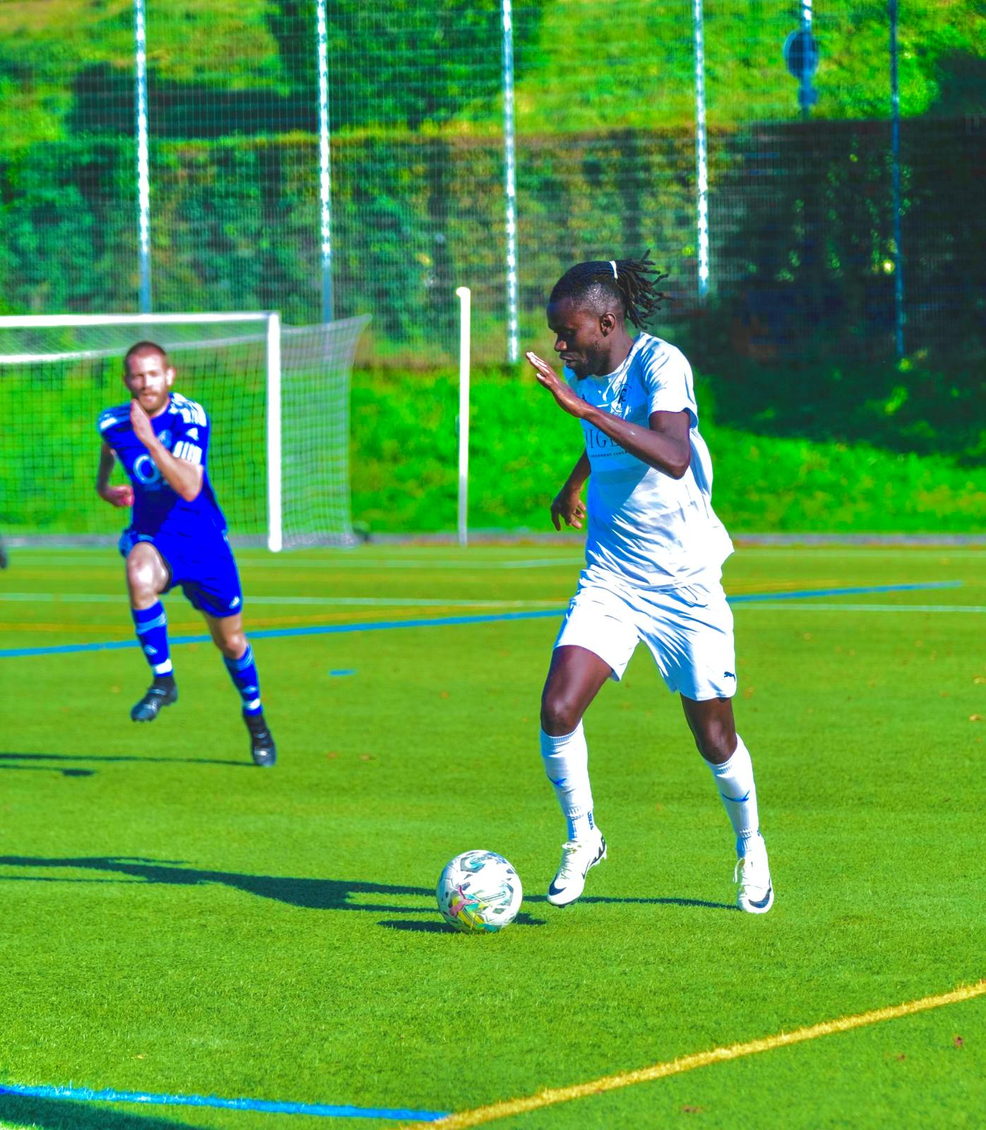 Player in action during match
